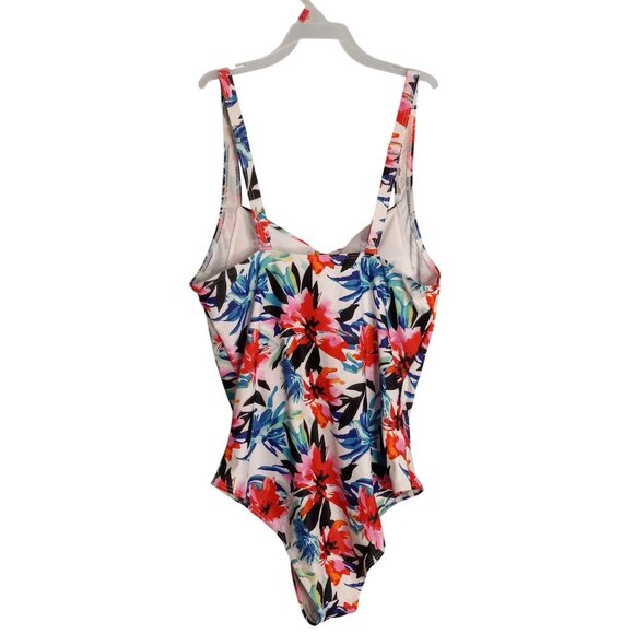 Floryday Floral One-Piece Swimsuit Adjustable Straps Beaded Bodice Details NEW - Picture 4 of 8